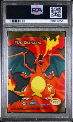 2000 TOPPS POKEMON TV ANIMATION CLEAR CARDS #PC3 CHARIZARD PSA 10 - Image 2