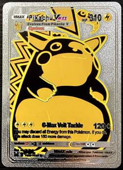 Pikachu Vmax Silver Foil Fan Art Vinyl Collector Pokemon Card Costumed - Image 1