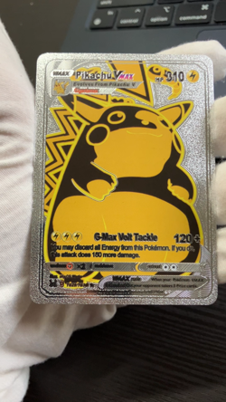 Pikachu Vmax Silver Foil Fan Art Vinyl Collector Pokemon Card Costumed - Image 2