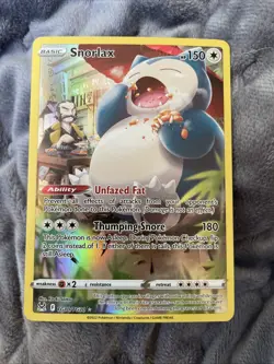 Pokemon TCG Snorlax Lost Origin Trainer Gallery Holo Ultra Rare Card TG10/TG30 - Image 1