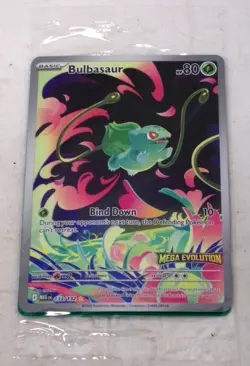 2025 Pokemon TCG Mega Evolution Promo Bulbasaur 133/132 Sealed Card - Image 1