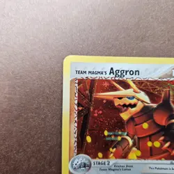 Team Magma's Aggron 7/95 Pokemon EX Team Magma vs Team Aqua Holo Rare Card - LP - Image 2