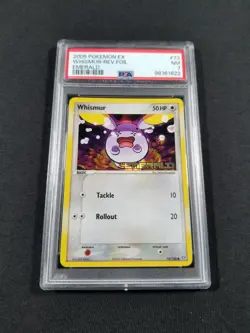 Pokemon Card Reverse Holo Whismur 73/106 PSA 7 NM ex Emerald - Image 1