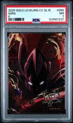 2025 SOLO LEVELING COLLECTION CARD SERIES 1 P #092 IGRIS PSA 7 - Image 1