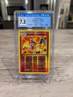 Pokemon Card CGC 7.5 Near Mint+ Charizard Evolutions 2016 Reverse Holo 11/108 - Image 1