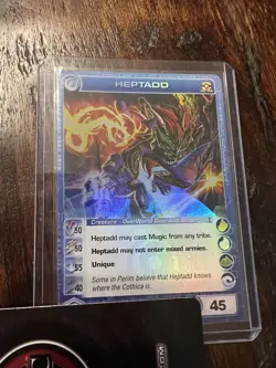 Ripple Foil HEPTADD First Ed (non-promo) - Ultra Rare Chaotic Card Mint - Image 2