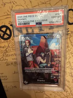 Shanks PSA 10 One Piece English Card Magazine Exclusive Promo OP09-001 2025 - Image 1