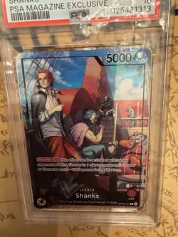 Shanks PSA 10 One Piece English Card Magazine Exclusive Promo OP09-001 2025 - Image 2