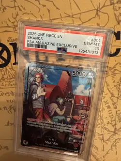 Shanks PSA 10 One Piece English Card Magazine Exclusive Promo OP09-001 2025 - Image 3
