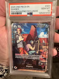 Shanks PSA 10 One Piece English Card Magazine Exclusive Promo OP09-001 2025 - Image 4