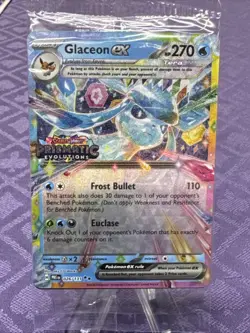Glaceon EX Prismatic Evolutions STAMPED Sealed Promo Card 026/131 Surprise Box - Image 1