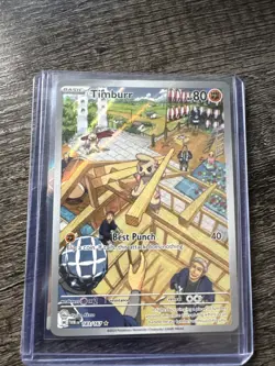 Pokemon TCG Timburr Holo Illustration Rare Card 183/167 Sv06 Twilight Masquerade - Image 1