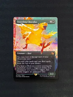 Traveling Chocobo Borderless Foil M 0406 Final Fantasy MTG FIN NM- - Image 1