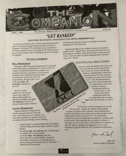 The Duelist Companion Newsletter April 1996 MTG Issue 20 - Image 1