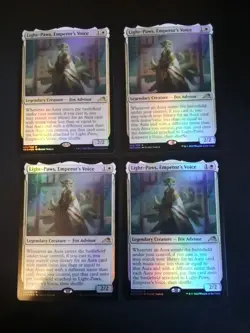 4 x Light-Paws, Emperor's Voice - Foil - Kamigawa: Neon Dynasty - NM-Mint - MTG - Image 1