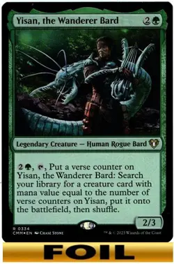1x - Yisan, the Wanderer Bard - FOIL - Commander Masters - NM MTG - Image 1
