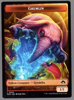 (x5) Gremlin / Copy 0023-0001 Double Sided Token MH3 MTG NM - Image 1