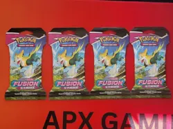 Pokemon Fusion Strike 4x Sleeved Booster Packs - Image 1
