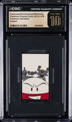 2013 POKEMON JAPANESE HANAFUDA ELECTRODE/ONIX/GEODUDE/MACHAMP CGC 10 PRISTINE - Image 1