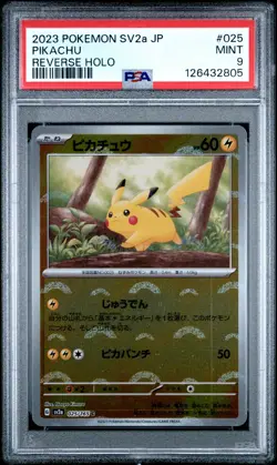 2023 POKEMON JPN SV2A-POKEMON 151 REVERSE HOLO #025 PIKACHU PSA 9 - Image 1