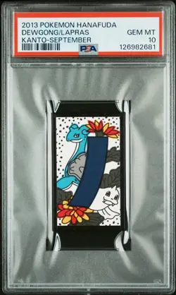 2013 POKEMON HANAFUDA KANTO SEPTEMBER DEWGONG/LAPRAS PSA 10 - Image 1