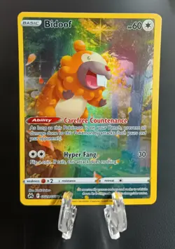 Bidoof GG29/GG70 Crown Zenith: Galarian Gallery Holo Pokemon TCG NM PACK FRESH - Image 1