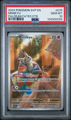 2024 POKEMON SVP EN-SV BLACK STAR PROMO #075 MIMIKYU PSA 10 - Image 1