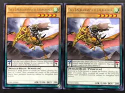 YUGIOH 2x Sky Dragoons of Draconia CORE-EN000 Rare Unlimited NM/Mint - Image 1