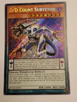 D/D Count Surveyor BLMM-EN041 1st Edition Near Mint Secret Rare Yu-Gi-Oh! - Image 1
