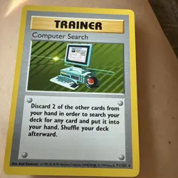 Pokemon TCG Computer Search Base Set Unlimited Rare MP Card 71/102 - Image 1