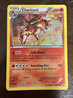 Pokemon TCG Charizard Legendary Treasures Holo Rare Card 19/113 - Image 1