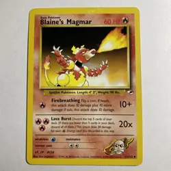 Blaine's Magmar 37/132 Uncommon Gym Heroes Pokemon Card - Image 1