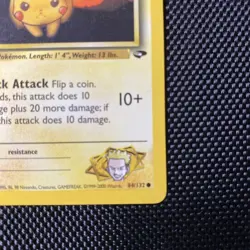 Lt. Surge's Pikachu 84/132 Gym Challenge Pokemon TCG Vintage Common Card - Image 4