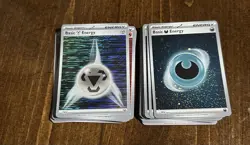 Pokemon Lot Of 40 Holo Energy Cards 151, Black Bolt White Flare Prismatic - Image 1
