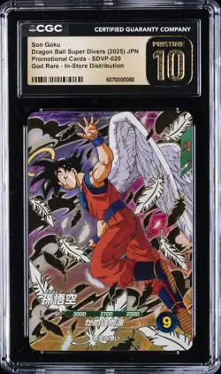 2025 DRAGON BALL SUPER DIVERS PROMO CARDS #SDVP-020 SON GOKU CGC 10 PRISTINE - Image 1