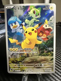 Pikachu Gem Pk. Vol.1 Bonus Card CHINESE Full Art Promo 004/SV-P Pokemon - Image 1