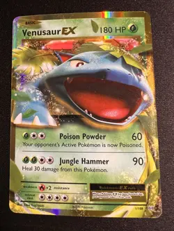 Pokemon TCG Venusaur EX Ultra Rare Holo Card Evolutions 1/108 NM Condition - Image 1