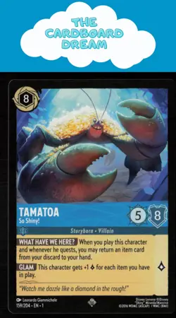 Tamatoa The First Chapter #159/204 Super Rare Disney Lorcana Card - Image 1