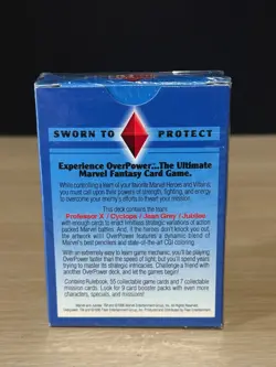 1995 FLEER MARVEL OVERPOWER SWORN TO PROTECT SEALED 55 CARD STARTER DECK BOX - Image 2