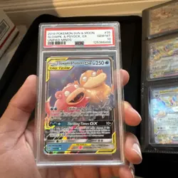Pokemon TCG Slowpoke Psyduck GX Holo Card 35/236 PSA 10 - Image 1