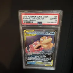 Pokemon TCG Slowpoke Psyduck GX Holo Card 35/236 PSA 10 - Image 2