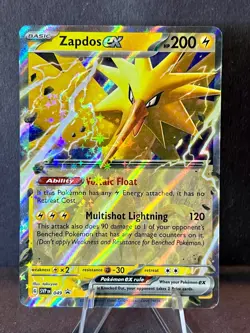 ZAPDOS EX ULTRA RARE 049 PROMO CARD POKEMON 151 TCG HOLO - Image 1