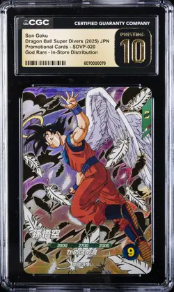 2025 DRAGON BALL SUPER DIVERS PROMO CARDS #SDVP-020 SON GOKU CGC 10 PRISTINE - Image 1