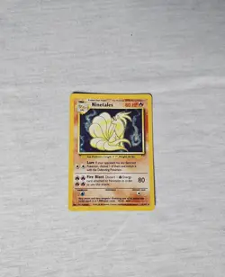 Ninetales Pokemon Card 12/102 Rare Shadowless Holographic Base Set - Image 1