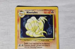 Ninetales Pokemon Card 12/102 Rare Shadowless Holographic Base Set - Image 2