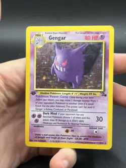 Pokemon TCG Gengar 1st Edition Holo Rare Fossil Card 5/62 WOTC Vintage - Image 3