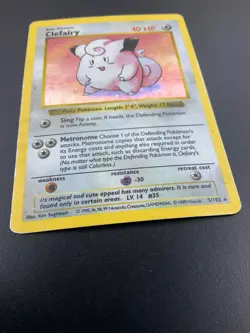 SHADOWLESS WOTC - Clefairy 5/102 - Base Set - Holo Rare Pokemon Card - Image 3