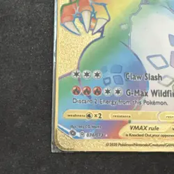 Charizard VMAX Rainbow Pokemon Gold Metal Card 074/072 HP330 - Image 5