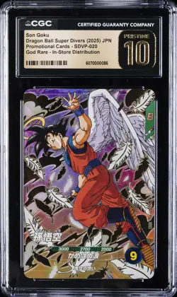 2025 DRAGON BALL SUPER DIVERS JPN PROMO CARDS #SDVP-020 SON GOKU CGC 10 PRISTINE - Image 1