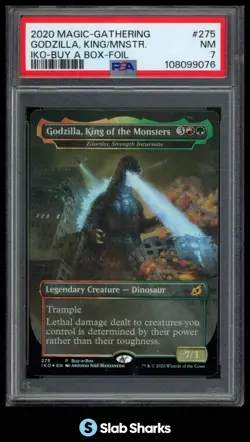 2020 MAGIC THE GATHERING #275 GODZILLAM KING OF THE MONSTERS IKO BOX FOIL PSA 7 - Image 1